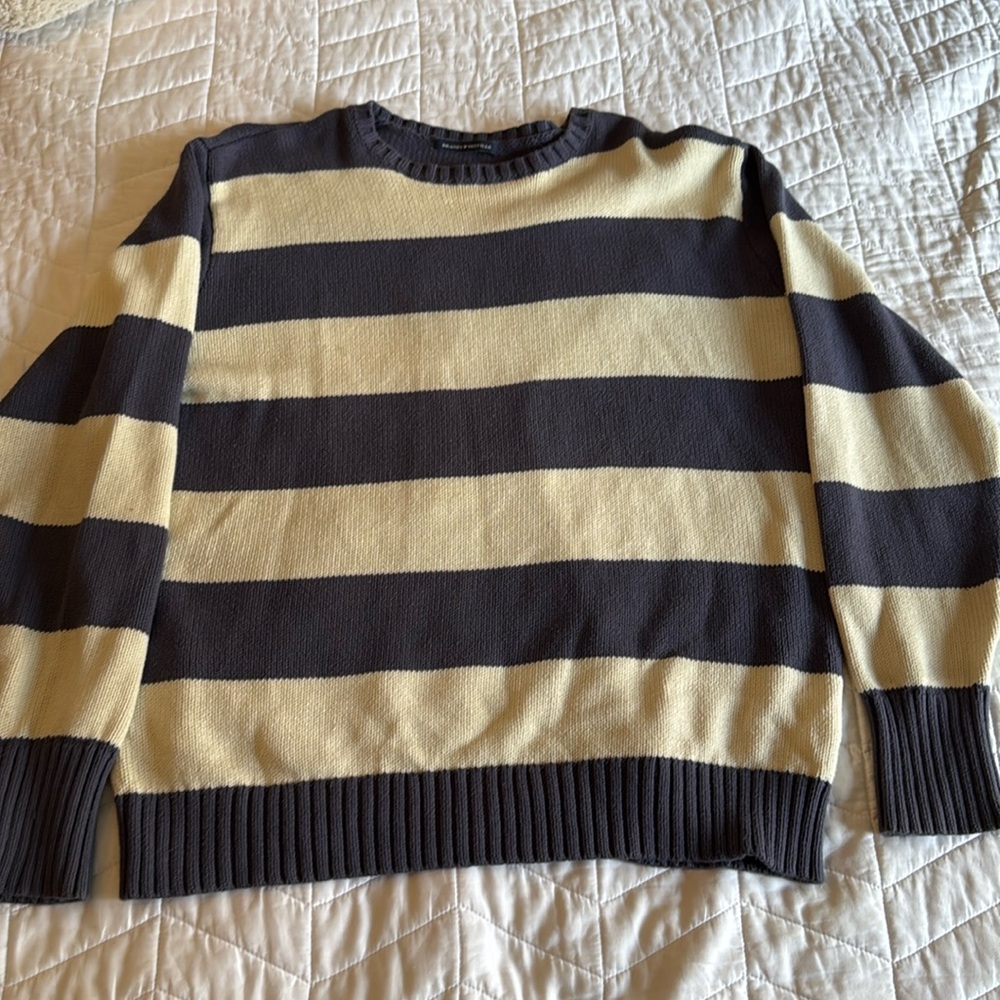 Brandy Melville blue and white striped sweater